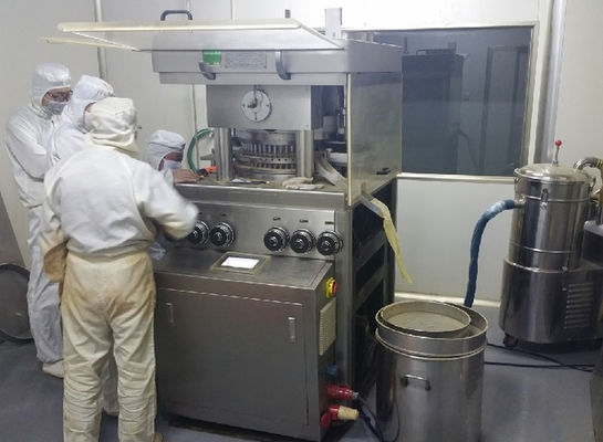 GZP55 Высокоскоростная вращающаяся пресс-машина для таблеток с основным давлением 100 кН, предварительным давлением 20 кН и производственной мощностью 396000 PCS/h поставщик