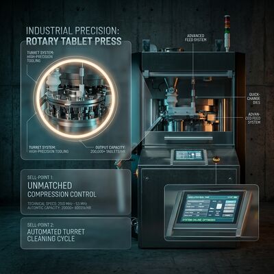 Speed Tablet Press Machine GZPK-45/55 Automatic Tablet Weight Control High-Speed Rotary Press D B Tooling поставщик